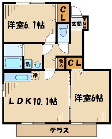 アゼリアＢの物件間取画像